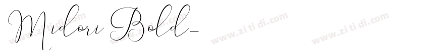 Midori Bold字体转换